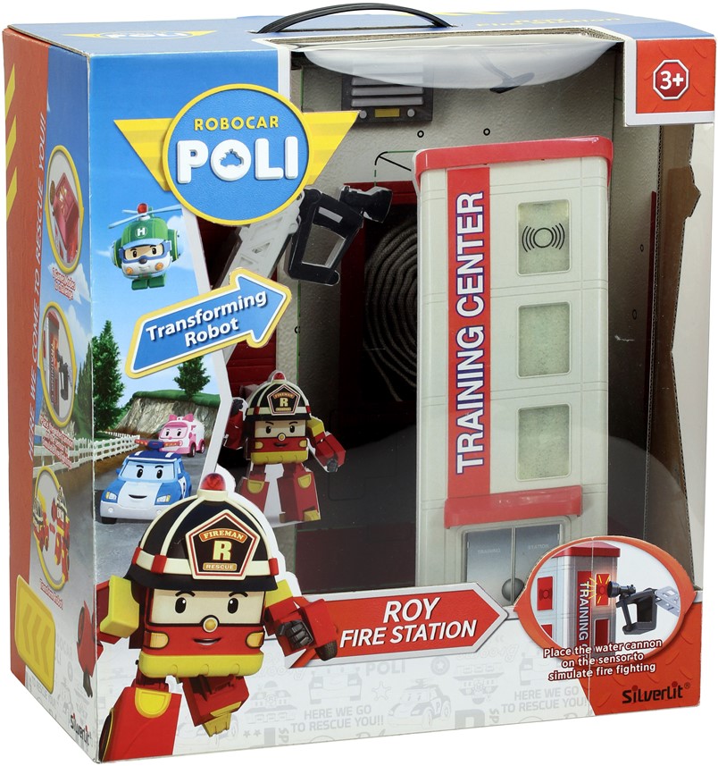 Poli Robocar. Пожарная станция с фигуркой Рой. Свет, звук  